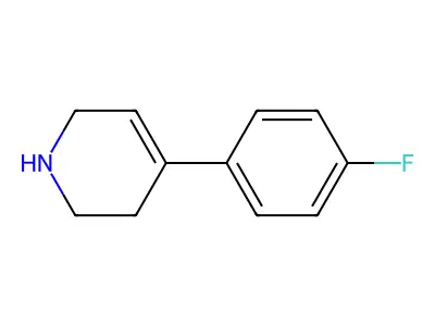 4-(4-Fluorophenyl)-1,2,3,6-tetrahydropyridine structure