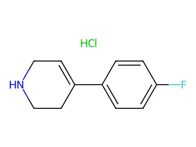 4-(4-Fluorophenyl)-1,2,3,6-tetrahydropyridine hydrochloride structure