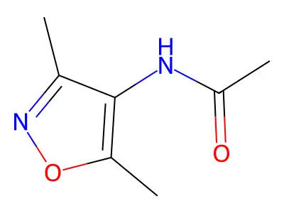 N-(3,5-dimethyl-1,2-oxazol-4-yl)acetamide structure