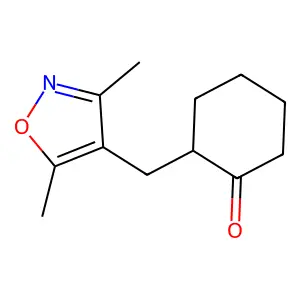 2-[(3,5-Dimethyl-4-isoxazolyl)methyl]cyclohexanone structure