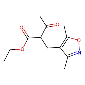 Ethyl 2-[(3,5-dimethyl-4-isoxazolyl)methyl]-3-oxobutanoate structure