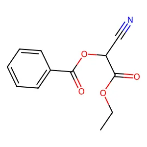 (1-Cyano-2-ethoxy-2-oxoethyl) benzoate structure