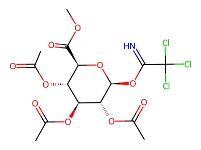 2,3,4-Tri-O-acetyl-alpha-D-glucuronide methyl ester trichloroacetimidate structure