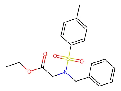 Ethyl 2-[benzyl-(4-methylphenyl)sulfonylamino]acetate structure