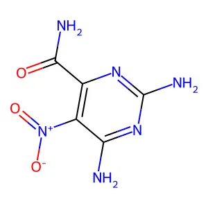 2,6-Diamino-5-nitropyrimidine-4-carboxamide structure
