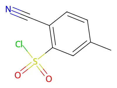 2-Cyano-5-methylbenzene-1-sulfonyl chloride structure