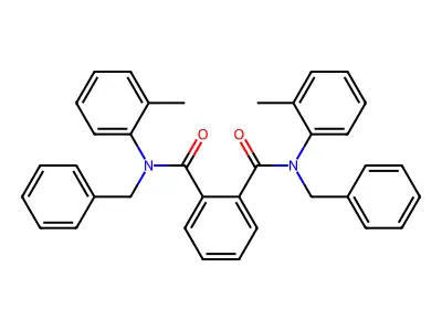 N~1~,N~2~-dibenzyl-N~1~,N~2~-bis(2-methylphenyl)phthalamide structure