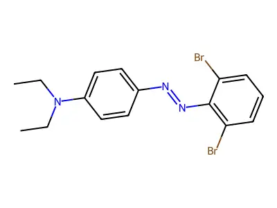 4-[(2,6-dibromophenyl)diazenyl]-N,N-diethylaniline structure