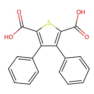 3,4-Diphenylthiophene-2,5-dicarboxylic acid structure