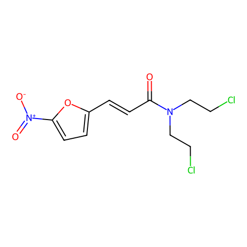 2-Furanacrylamide, N,N-bis(2-chloroethyl)-5-nitro- structure
