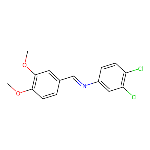 3,4-dichloro-N-[(E)-(3,4-dimethoxyphenyl)methylidene]aniline structure