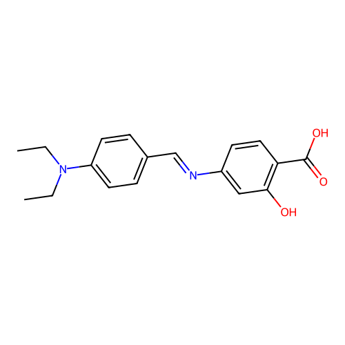 4-({(E)-[4-(diethylamino)phenyl]methylidene}amino)-2-hydroxybenzoic acid structure