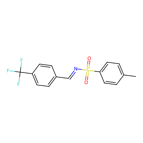 4-Methyl-N-(4-trifluoromethyl-benzylidene)-benzenesulfonamide structure
