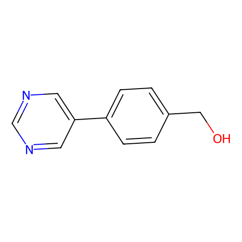 (4-Pyrimidin-5-ylphenyl)methanol structure