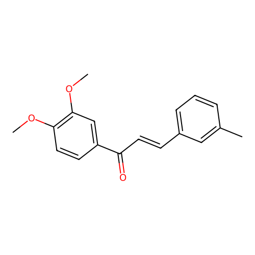 (E)-1-(3,4-dimethoxyphenyl)-3-(3-methylphenyl)prop-2-en-1-one structure