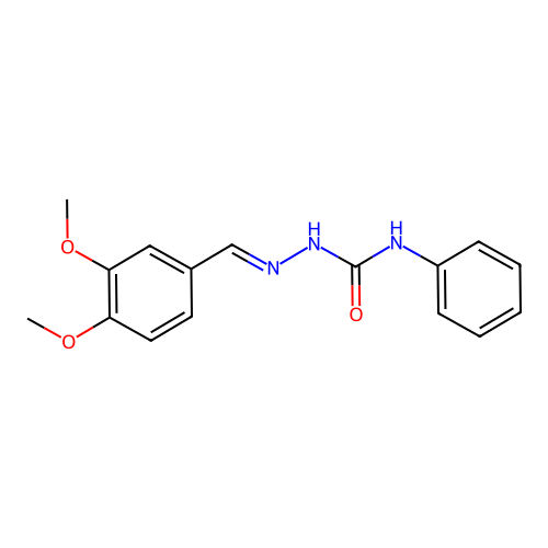 1-[(E)-(3,4-dimethoxyphenyl)methylideneamino]-3-phenylurea structure