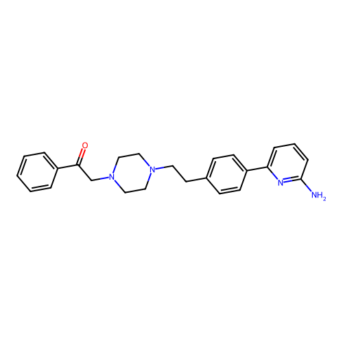2-[4-[2-[4-(6-amino-2-pyridinyl)phenyl]ethyl]-1-piperazinyl]-1-phenylEthanone structure