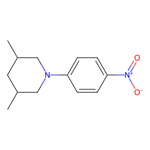 3,5-Dimethyl-1-(4-nitrophenyl)piperidine structure