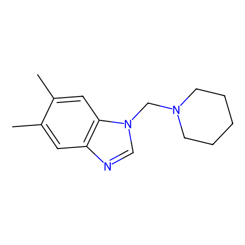 5,6-Dimethyl-1-(piperidinomethyl)benzimidazole structure