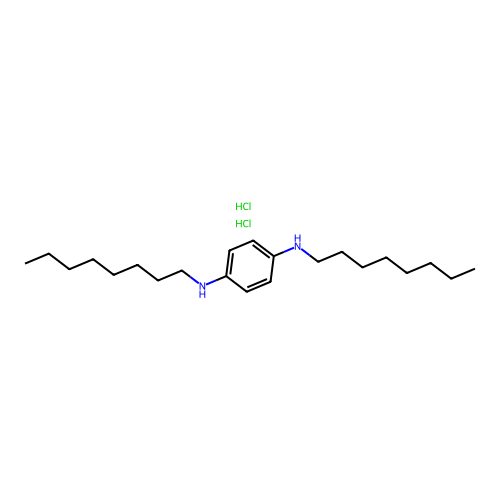 N,N'-Dioctyl-1,4-phenylenediamine dihydrochloride structure
