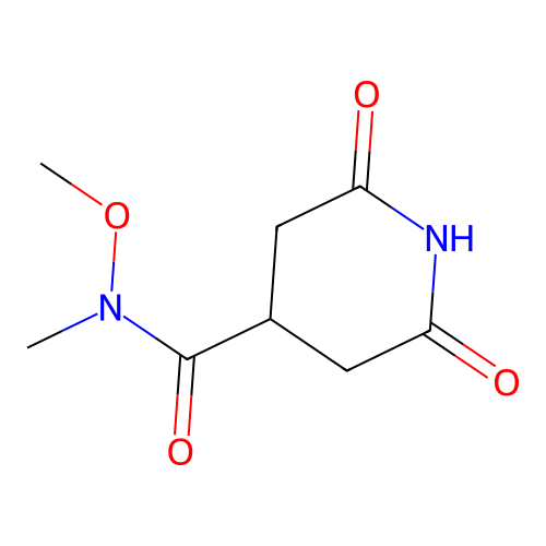 N-methoxy-N-methyl-2,6-dioxo-4-piperidinecarboxamide structure
