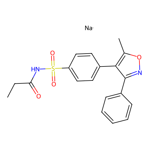 Parecoxib sodium structure