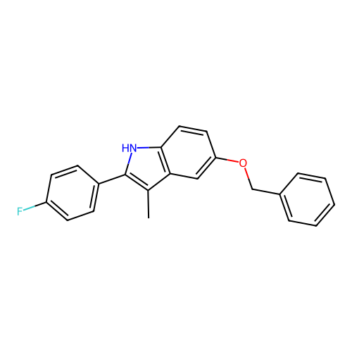 5-(Benzyloxy)-2-(4-fluorophenyl)-3-methyl-1H-indole structure