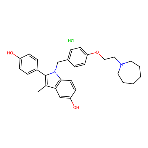 Bazedoxifene HCl structure