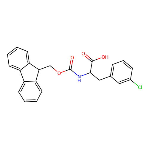 3-(3-chlorophenyl)-2-(9H-fluoren-9-ylmethoxycarbonylamino)propanoic Acid structure