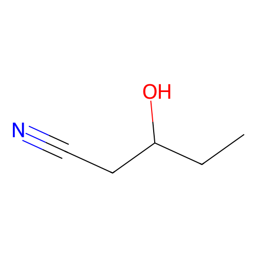 3-Hydroxypentanenitrile structure