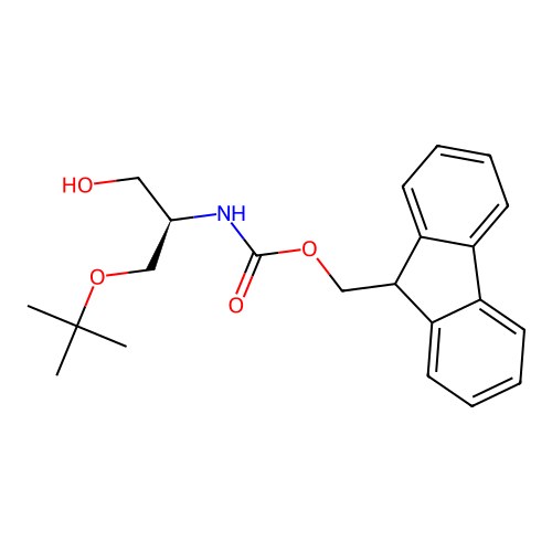 (R)-(9H-Fluoren-9-yl)methyl (1-(tert-butoxy)-3-hydroxypropan-2-yl)carbamate structure