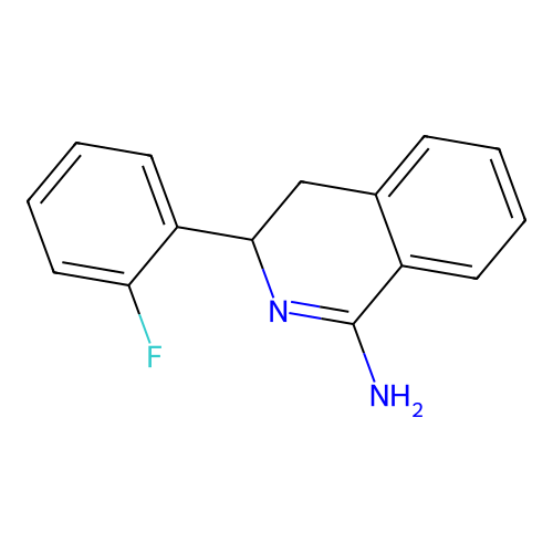 1-Amino-3-(2-fluorophenyl)-3,4-dihydroisoquinoline structure