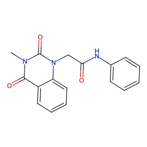 2-(3-methyl-2,4-dioxo-3,4-dihydroquinazolin-1(2H)-yl)-N-phenylacetamide structure