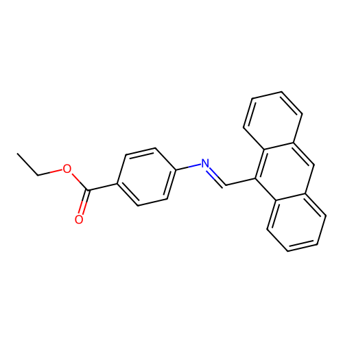 Ethyl 4-(9-anthracenylmethyleneamino)benzoate structure