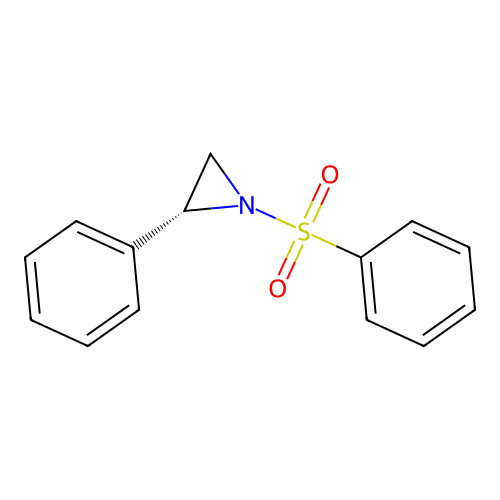 (2R)-1-(benzenesulfonyl)-2-phenylaziridine structure