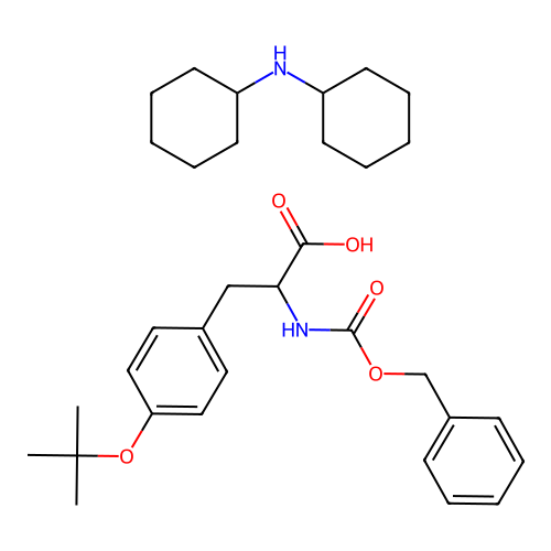 Z-D-Tyr(tBu)-OH DCHA structure