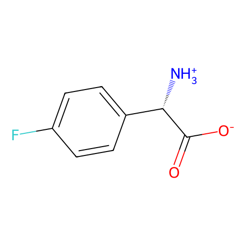 (2S)-2-azaniumyl-2-(4-fluorophenyl)acetate structure