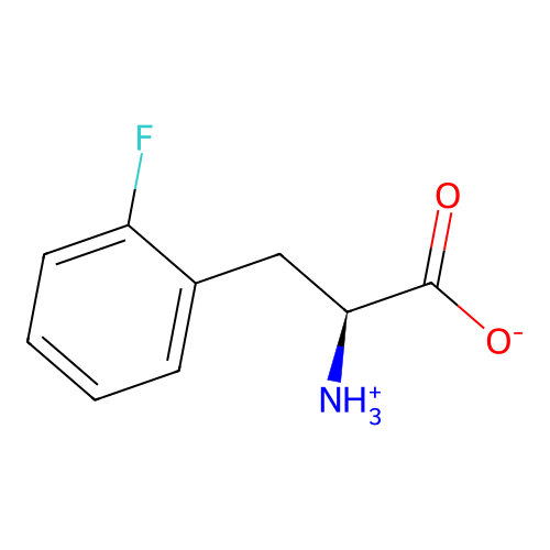 (2S)-2-azaniumyl-3-(2-fluorophenyl)propanoate structure