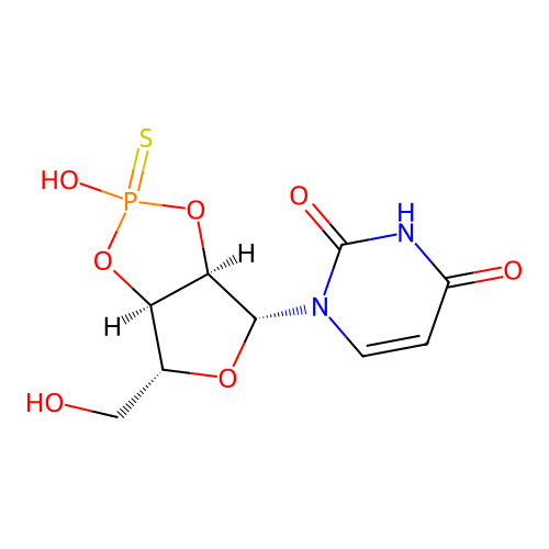 Uridine 2',3'-cyclic phosphorothioate structure