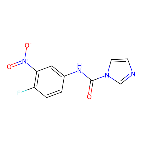 1-(N-(4-Fluoro-3-nitrophenyl)carbamoyl)imidazole structure