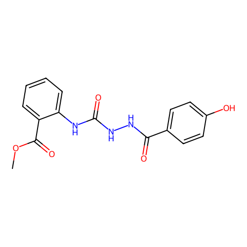 1-(4-Hydroxybenzoyl)-4-(2-(methoxycarbonyl)phenyl)semicarbazide structure