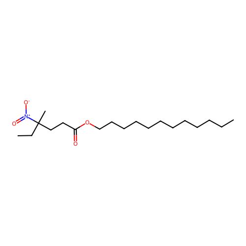 Dodecyl 4-methyl-4-nitrohexanoate structure