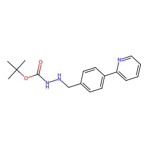 tert-Butyl 2-(4-(pyridin-2-yl)benzyl)hydrazinecarboxylate structure