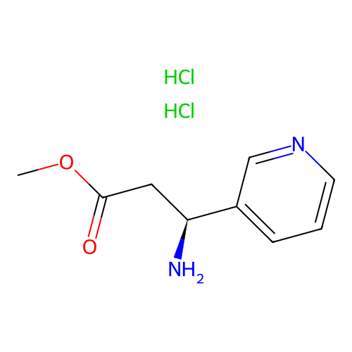 (S)-methyl 3-amino-3-(pyridin-3-yl)propanoate dihydrochloride structure