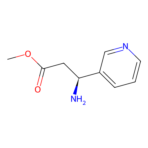 Methyl (3s)-3-amino-3-(pyridin-3-yl)propanoate structure