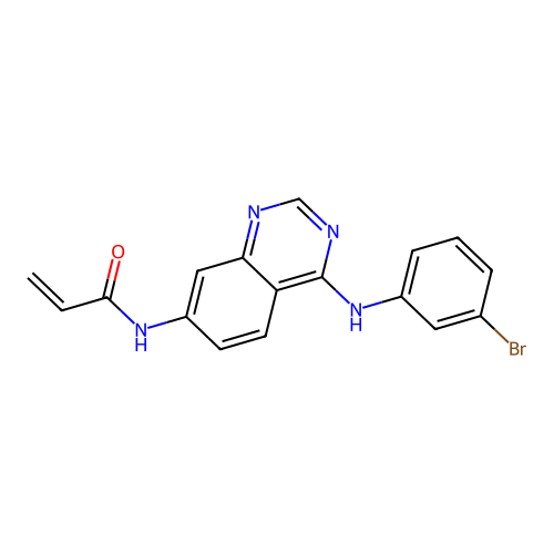 2-Propenamide, N-(4-((3-bromophenyl)amino)-7-quinazolinyl)- structure