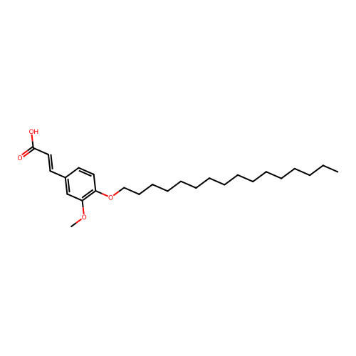 4-Hexadecyloxy-3-methoxycinnamic acid structure