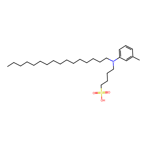 N-(Hexadecyl)-N-(4-sulfobutyl)-M-toluidine structure