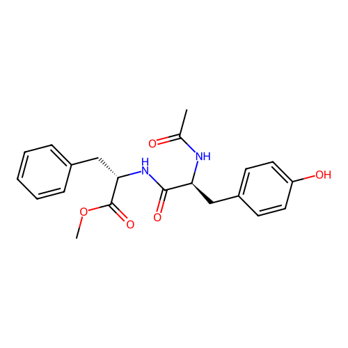 methyl (2S)-2-[[(2S)-2-acetamido-3-(4-hydroxyphenyl)propanoyl]amino]-3-phenylpropanoate structure