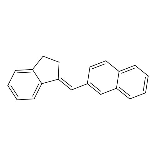 2-(2,3-dihydro-1H-inden-1-ylidenemethyl)naphthalene structure